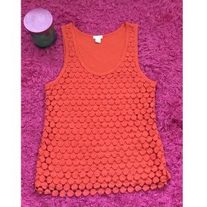 J. Crew Tiered Tank Top - Orange - Size M